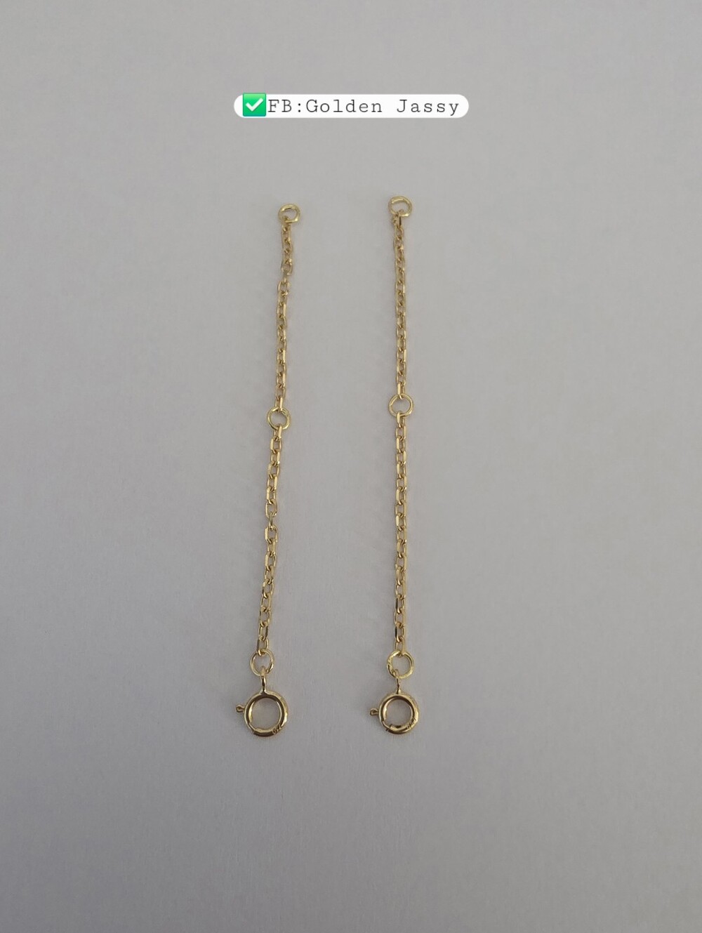18K Real Gold Jewelry Extender 2"-2.25long